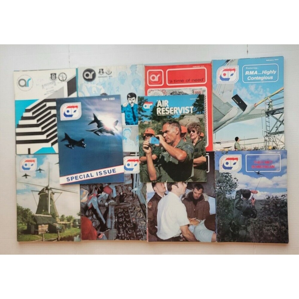 HUGE LOT Air Reservist Magazine 75 Issues 1973-1982 Almost Complete Years